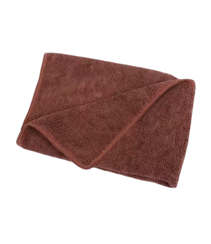 Bean Bliss Brown Square Microfiber Towel – Ultra-Soft, High-Absorbency Barista Cleaning Cloth for Coffee Stations