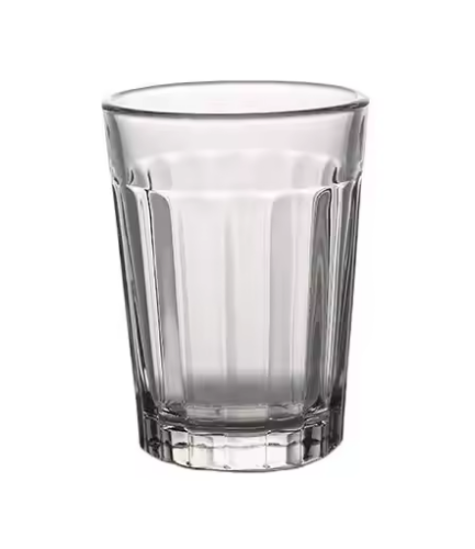 Bean Bliss Cutting Tea Glasses Set of 6 with Holder (120ml) | Traditional Transparent Chai Glasses for Tea, Coffee & Milk | Glass Teacups with Stand, Perfect for Home & Crockery Use | Set of 6