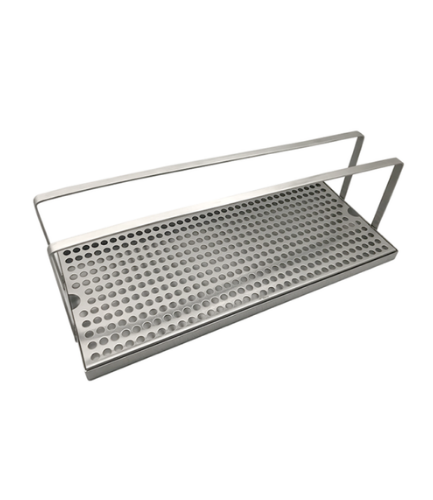 Bean Bliss 18″ x 8″ Stainless Steel Drip Tray with Removable Rack – Elegant Surface Design, No-Drain Setup