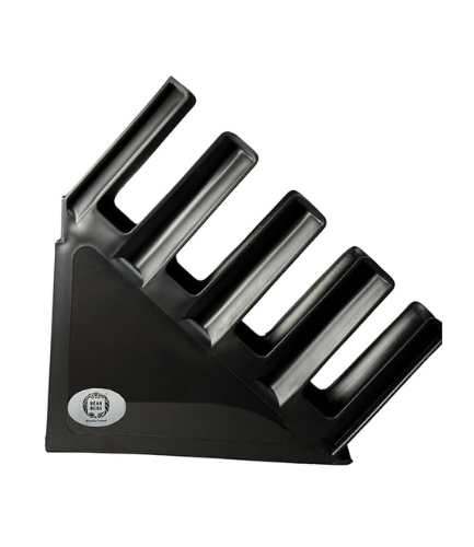 Bean Bliss Heavy-Duty Black Cup Holder | Slanting 4-Grid Design | ABS Fiber Material for Commercial-Grade Durability | Perfect for Cafes, Coffee Shops, Restaurants, Offices, Homes, and Bars