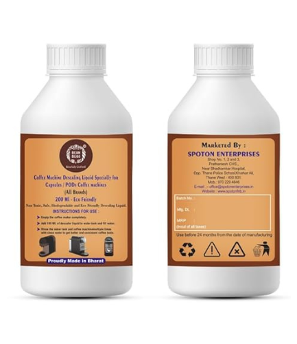 Bean Bliss Eco-Friendly Descaling Liquid for Capsule-Based Coffee Machines | 200ml | Powerful Descaling Solution for All Machines | Prevents Malfunctions | Ensures Peak Performance