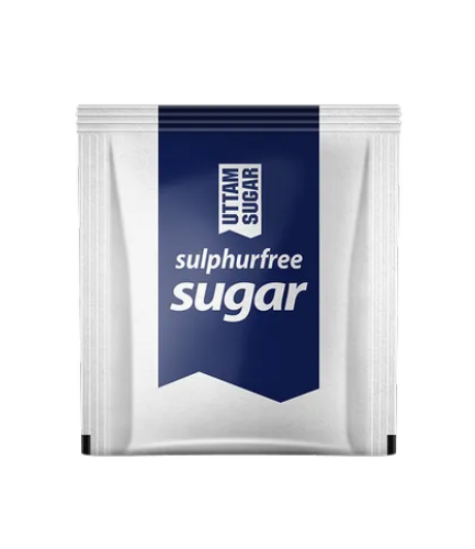 Uttam White Sugar Sachets Pack of 200pcs – Perfect for Coffee & Tea.