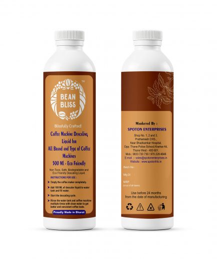 Bean Bliss Eco-Friendly Coffee Machine Descaling Liquid - Effective Solution for All Machines, Prevents Malfunctions, and Ensures Optimal Performance (500ml)