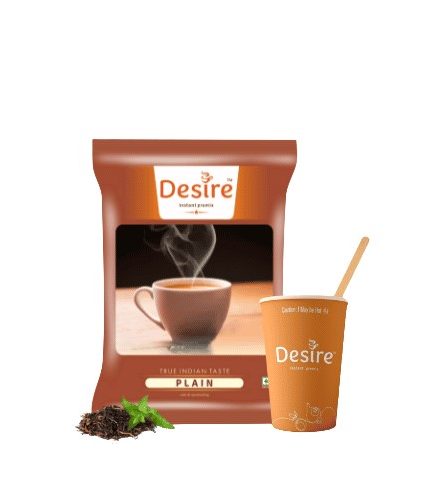 Desire Plain Tea Premix Pack of 1kg - Instant Tea for a Quick and Refreshing Brew