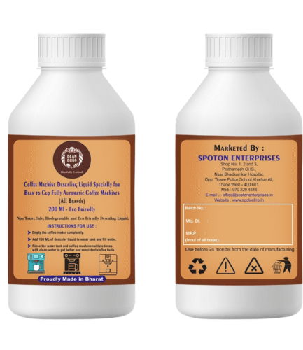 Bean Bliss Eco-Friendly Descaling Liquid for Bean and Cup Coffee Machines | 200ml | Powerful Descaling Solution for All Machines | Prevents Malfunctions | Ensures Peak Performance