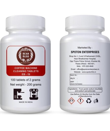 Bean Bliss Eco-Friendly EB-19 Cleaning Tablets for Espresso Machines 100 Tablets | Powerful Cleaning tablet for All Machines | Removes Residue | Prevents Malfunctions | Ensures Peak Performance