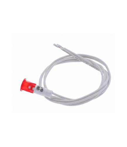 Wired Red Pilot Lamp 250V – 120°C, Head Ø13.5 mm, Hole Ø10 mm – Compatible with Expobar