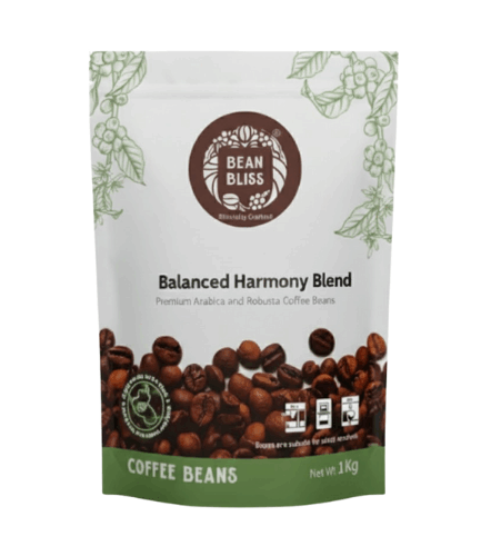 Bean Bliss Balance Harmony Blend – Premium Whole Coffee Beans – Medium-Dark Roast for Rich, Smooth Flavor – Freshly Roasted Arabica & Robusta Mix – Bold Energy Brew – 1kg Pack