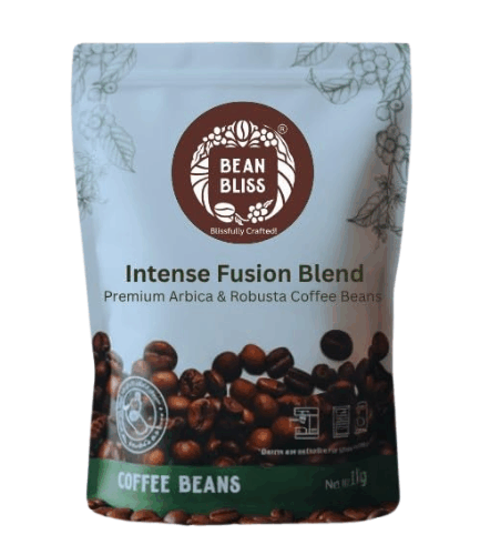 Bean Bliss Intense Fusion Coffee Blend | Premium Whole Coffee Beans | Roasted Fresh Beans | Pack of 1kg