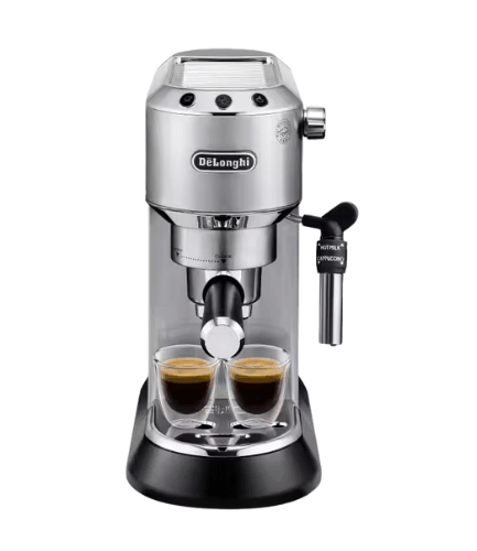 DeLonghi EC685.M Dedica Style Pump Espresso Coffee Machine | Espresso, Cappuccino, Latte & More Recipe Options| Coffee Maker Machine for Home | 15 Bar Pressure, 1350 W|Free Demo & Installation|Metal
